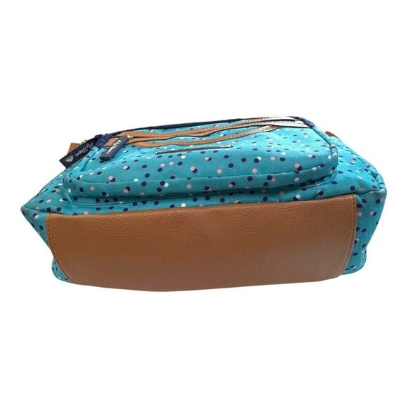 Lily Bloom Crossbody Bag Shadow Dot Purse Organizer Pockets Spotted Teal Blue - Picture 5 of 8